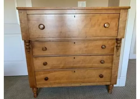 Antique Four Drawer Cherry Dresser